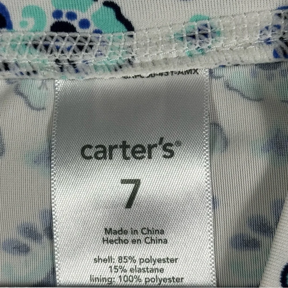 Carter’s Patterned Long Sleeve Swim Top Girls Size 7